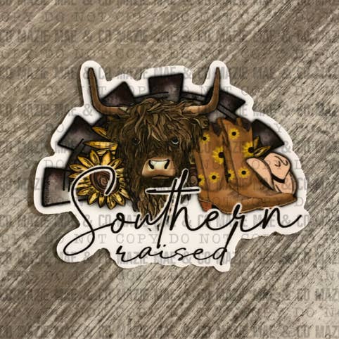 Southern Raised Sticker for wholesale by Mazie Mae & Co