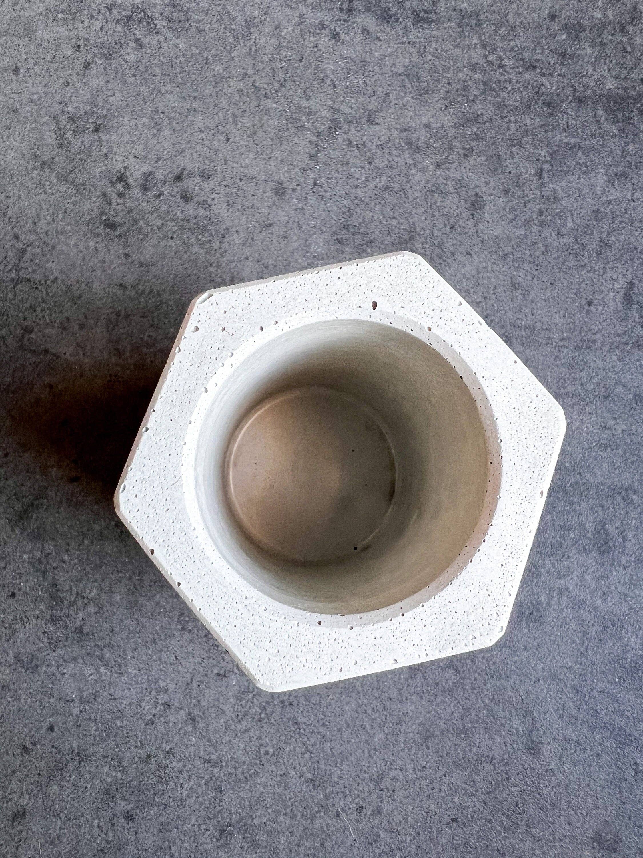 Minimal Loot Design - Wholesale Pen & pencil holder - Concrete Pen Holder, Cement Pencil Holder, Utensil Cup, Geometric Office Organization, Octogon Vessel, Industrial Decor, Toothbrush Holder6
