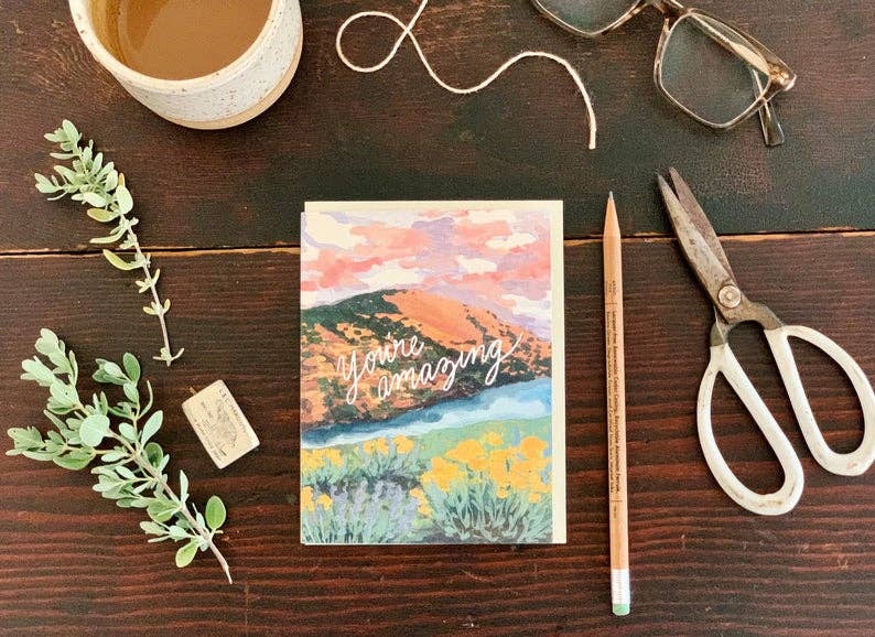 Little Salt Wagon - Wholesale Everyday Greeting Card - You're Amazing Nature Landscape Greeting Card2