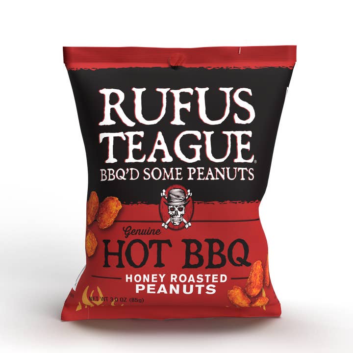 Hot BBQ Honey Roasted Peanuts - 3oz Packets for wholesale by Rufus Teague