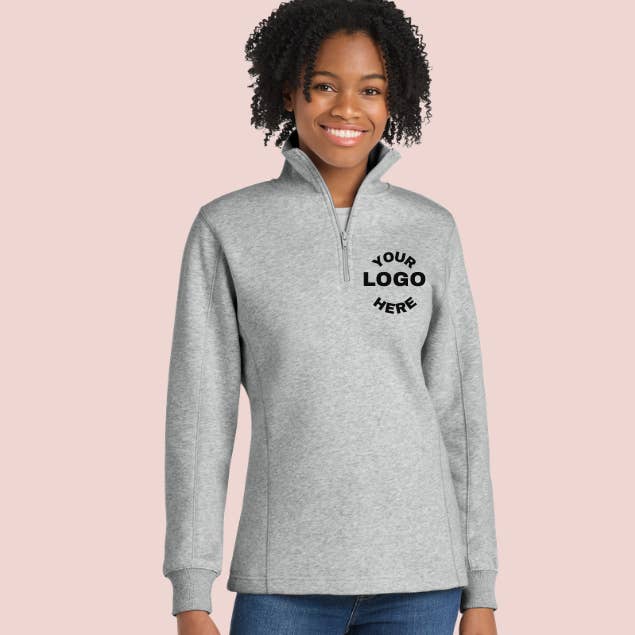 Custom Women’s 1/4-Zip Sweatshirt – Branded Team Pullover for wholesale by Hansjay creations