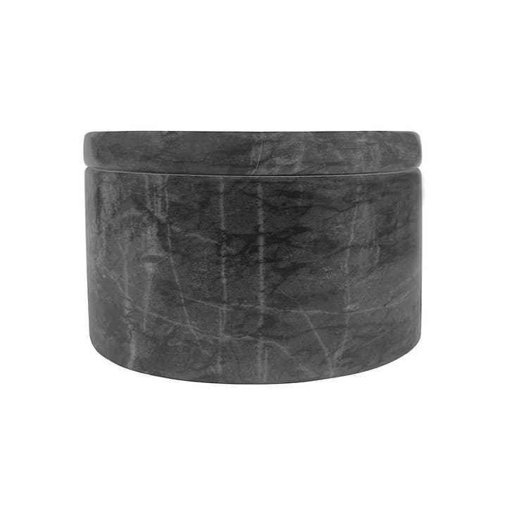 Fox Run Brands - Wholesale Salt Mill - Fox Run Black Marble Double Salt Cellar, 4” x 4” x 2.5”