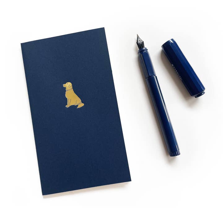Foil Embossed Lab Dog Mini Saddle Stitch Notebook for wholesale by Studio Portmanteau