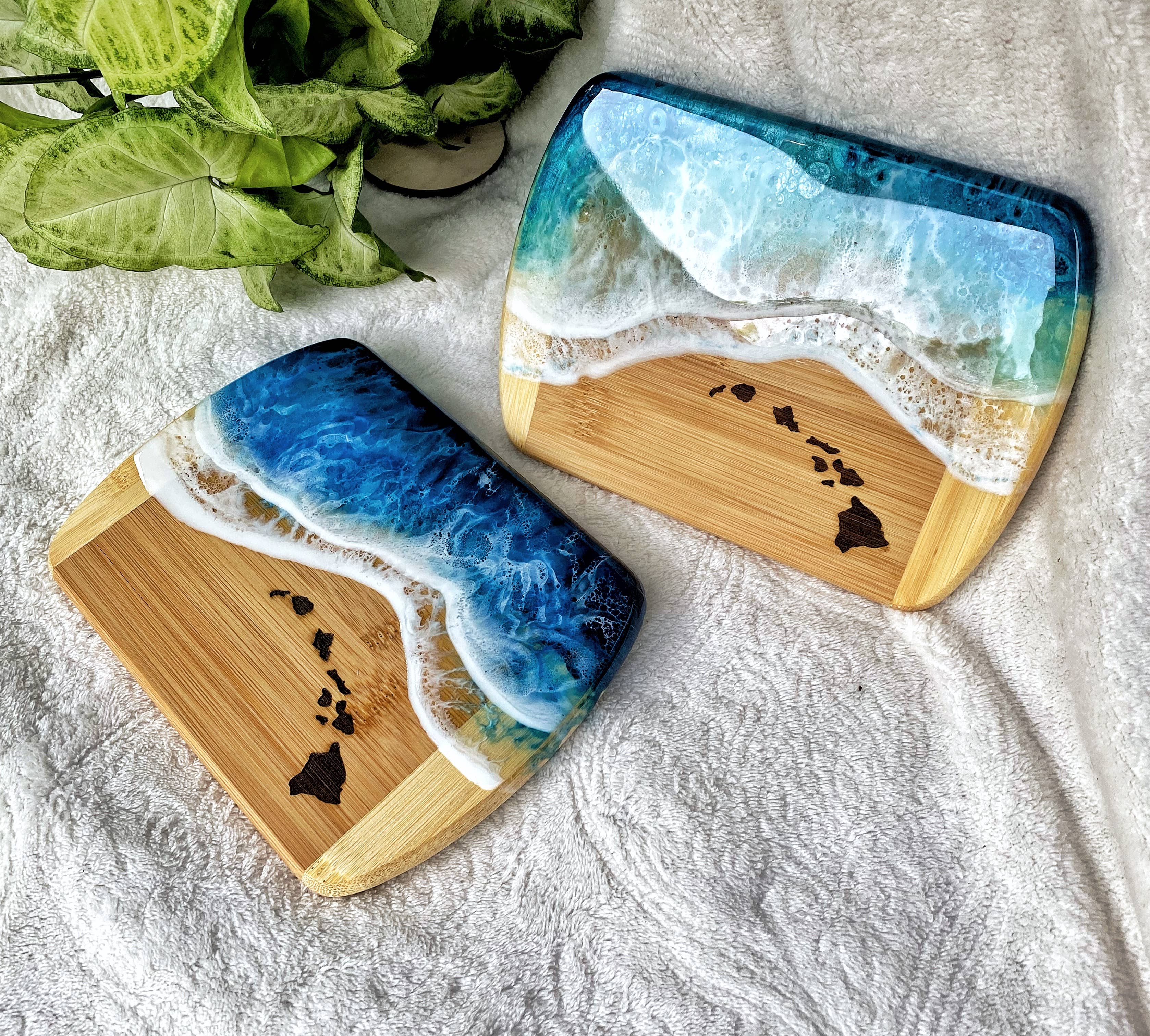 TBM Creations LLC - Wholesale Cheese Board - HAWAIIAN ISLANDS Ocean Charcuterie board Maui made8