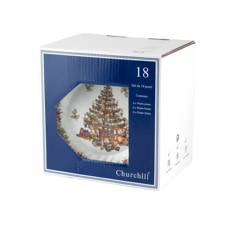 H&H - Wholesale Dinnerware Set - 18-Piece Tableware Set Seasons Greetings Earthenware1