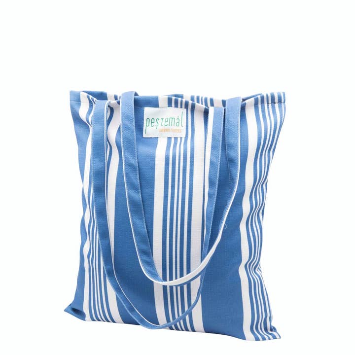 Blue White Tote Bag for wholesale by Pestemal