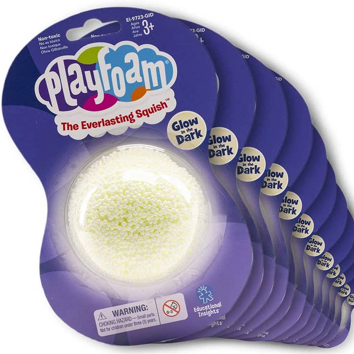 Playfoam® Jumbo Pod Assortment of 12 - Glow in the Dark for wholesale by Learning Resources