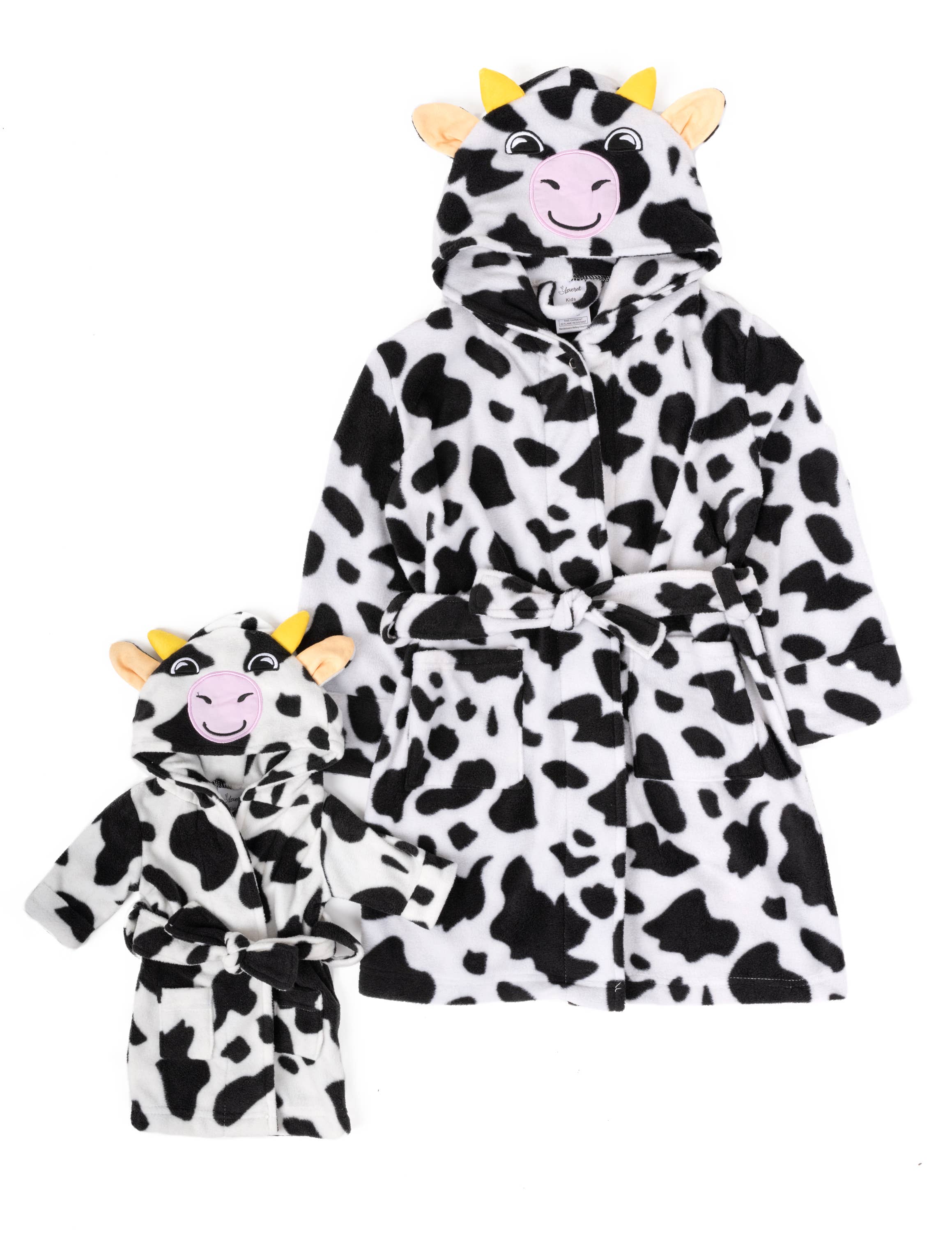 Leveret Pajamas - Wholesale Robe - Kids - Kids Girl & Doll Fleece Hooded Robe17