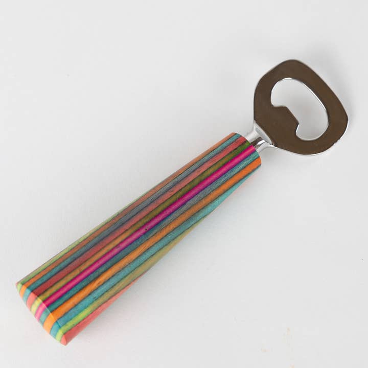 Ten Thousand Villages - Wholesale Bottle/Wine Opener - Striped Wood Bottle Opener *2