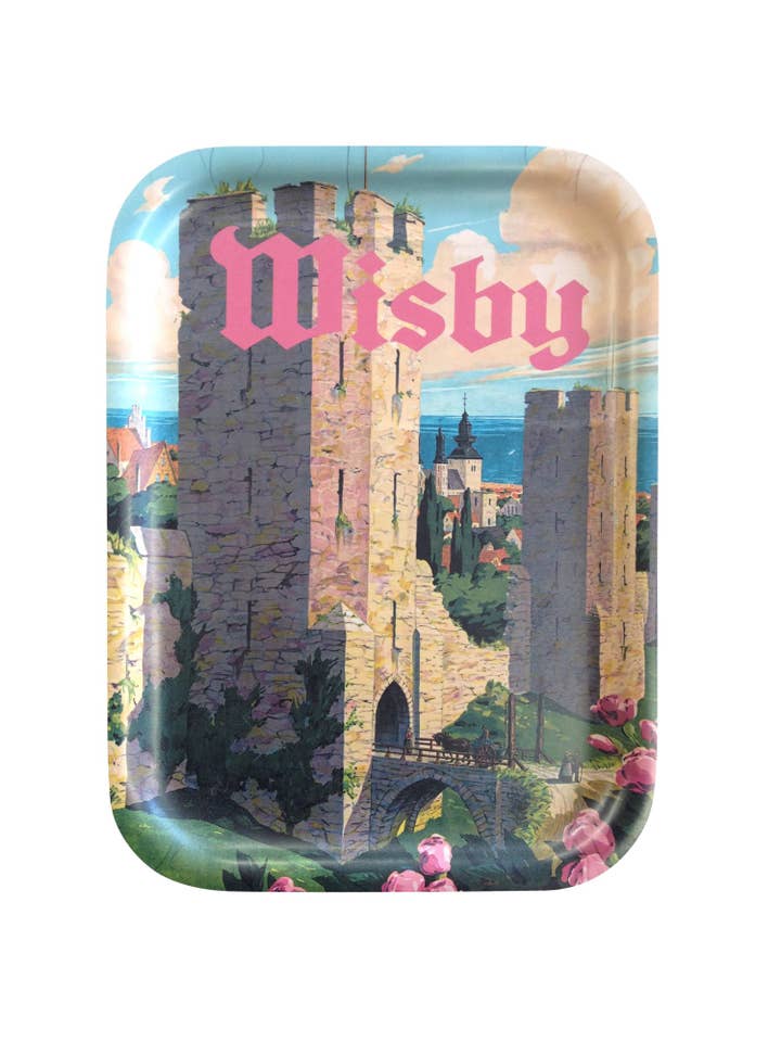 Visby, roser og væg, Bakke 20 x 27 cm for engroshandel hos Come to Finland