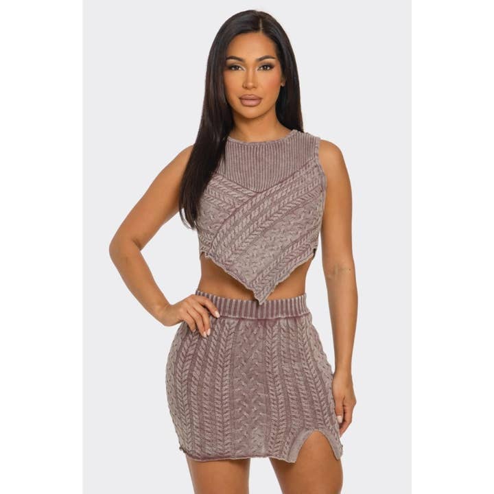 SKIRT SET MINERAL WASH for wholesale by LOVE SENSE