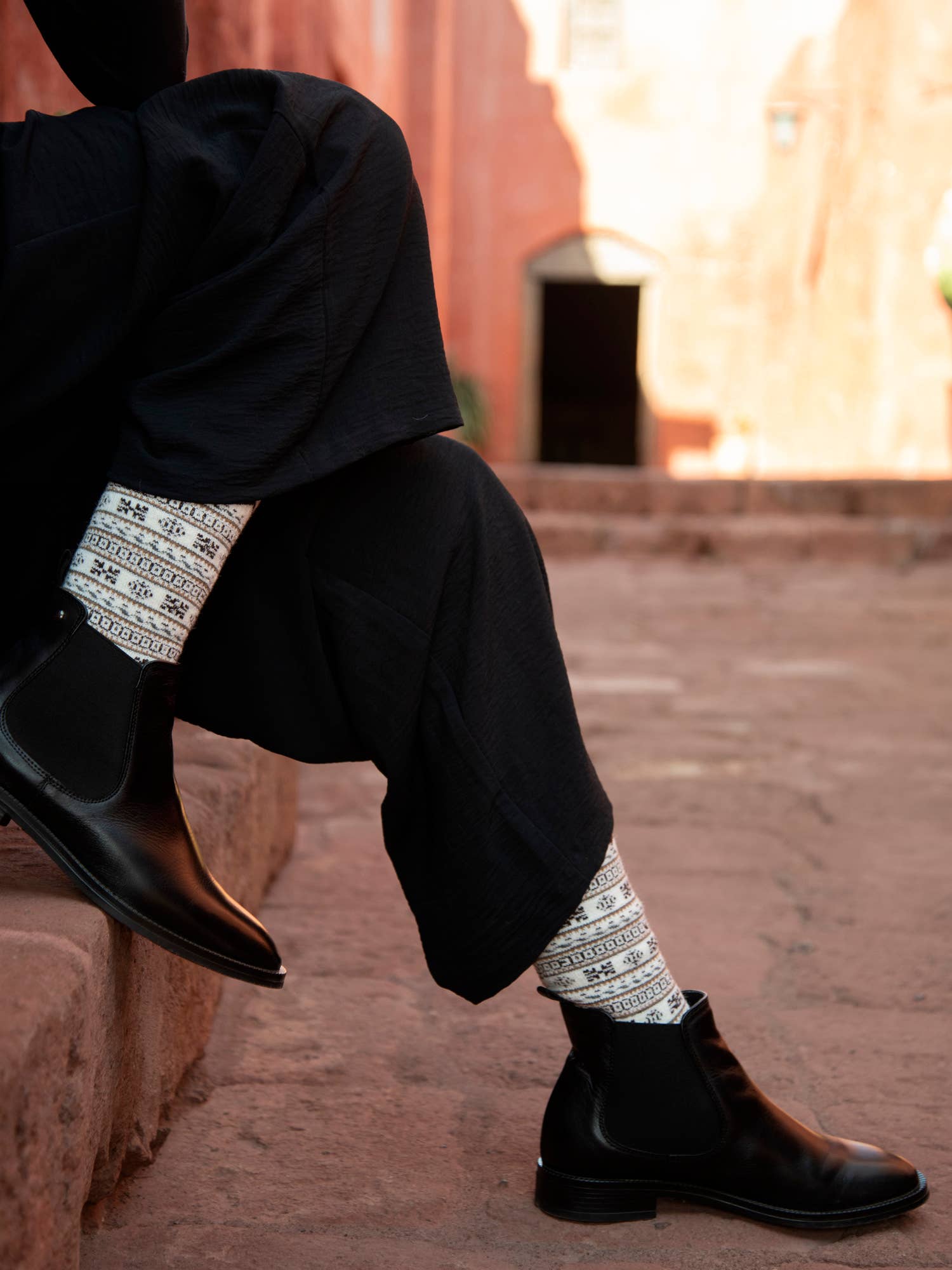 WUAMAN - Alpaca - Wholesale Socks - Unisex - Fair Isle Alpaca Socks | Full Cushion | Crew Socks2