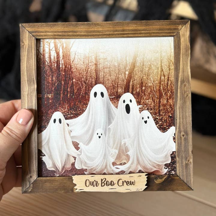 Teele and Co. - Wholesale Sign - Ghost Family of 5 Framed Sign