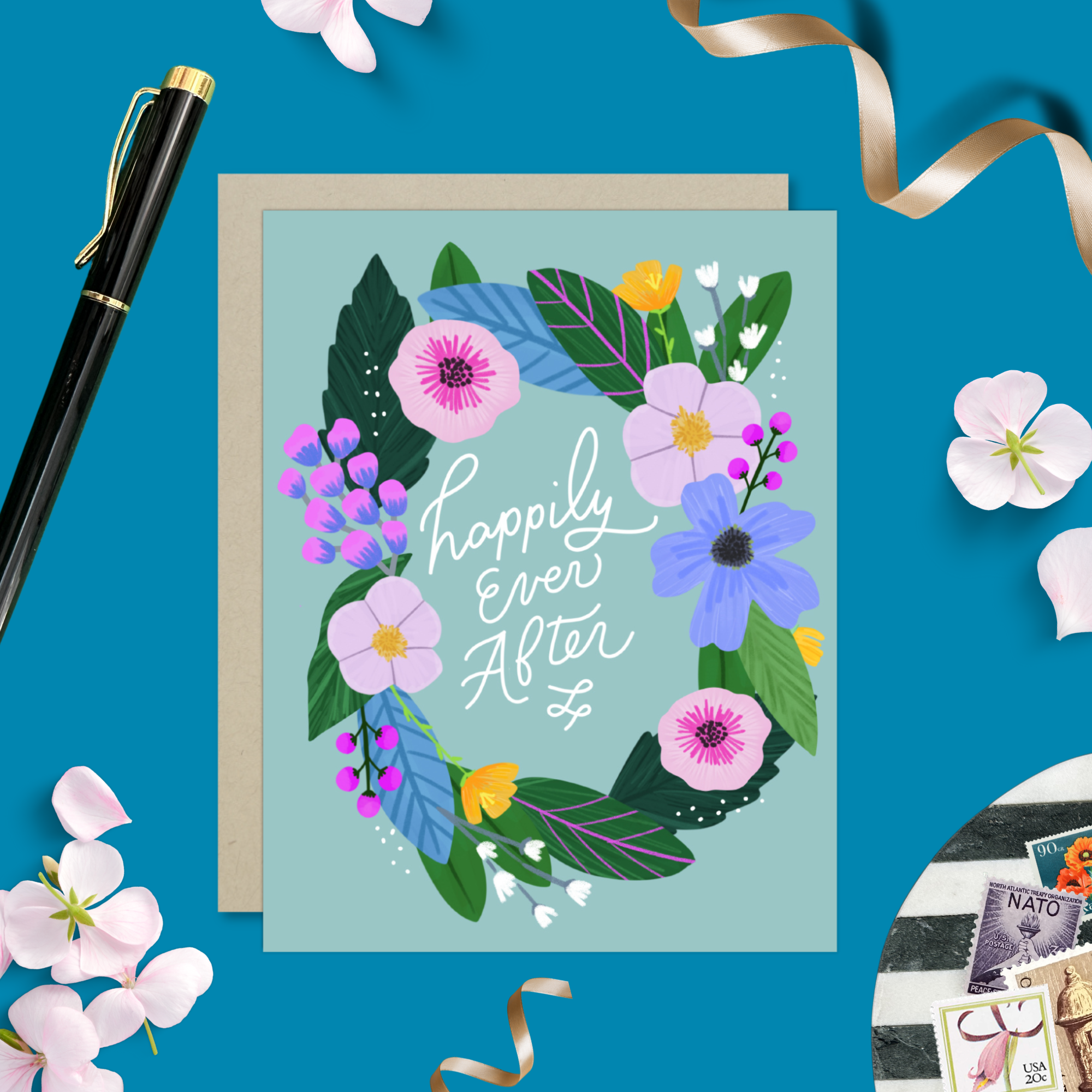 Barone and Co. - Wholesale Trouwkaartje - Blij Tuin Krans Huwelijkskaart4