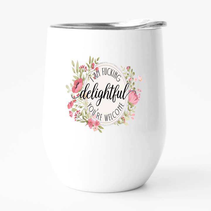 Bicchiere da vino inappropriato, regali impertinenti e irriverenti per lei per la vendita all'ingrosso da parte di Fbombs & Booze