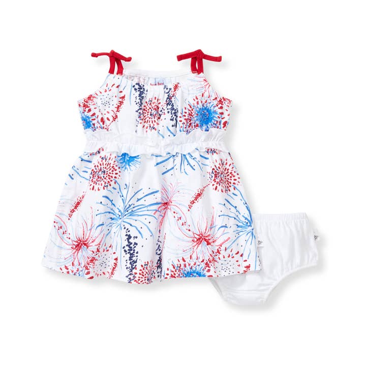 Cloud Fireworks Dress & Diaper Cover Set - Infant for wholesale on Faire