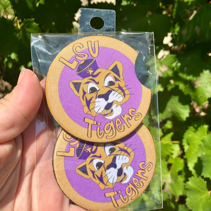 on the Bayou - Wholesale Car Coaster - Unisex - Lsu tigers inspired car coaster set1
