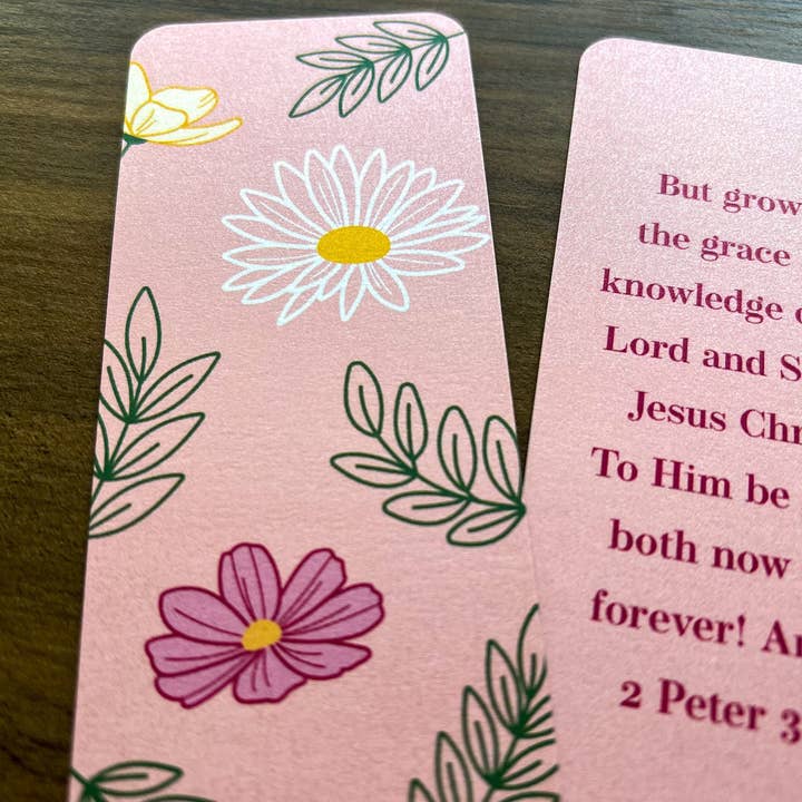 Nadia Design Co - Wholesale Bookmark - 2 Peter 2:18 Floral Bookmarks3