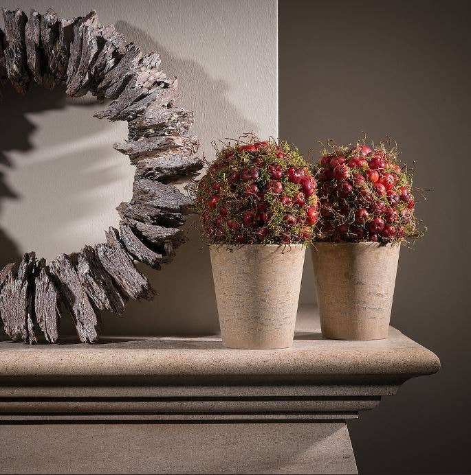 NHP International - Wholesale Plant Pot - Taupe Artstone Claire plant pots 8x9cm3