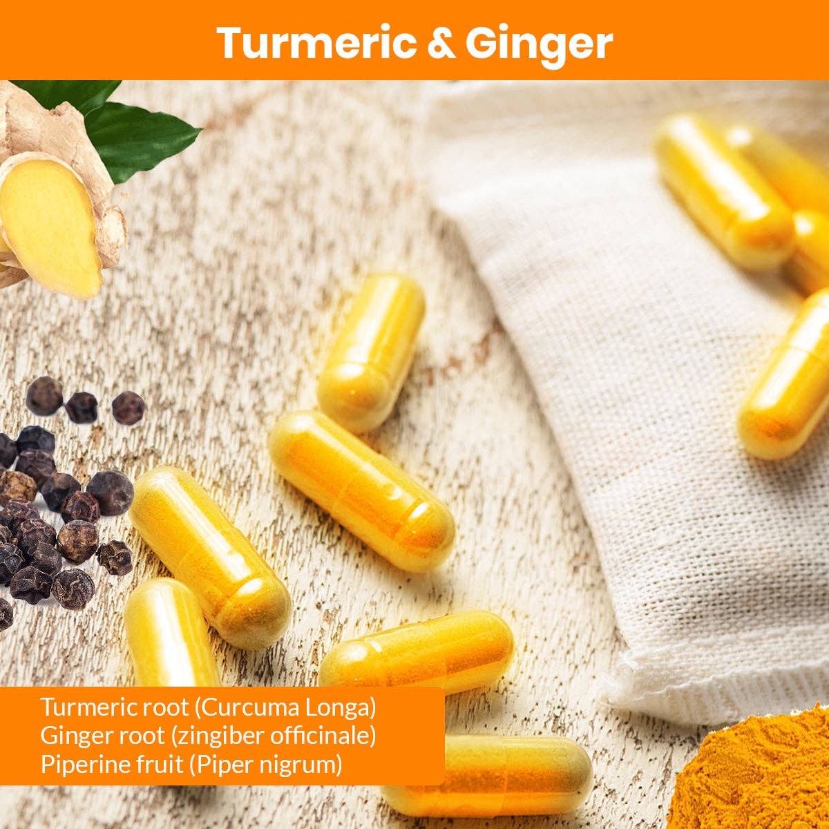 Earthly Love Imports - Wholesale Oral Supplement/Vitamin - Turmeric & Ginger Capsules5