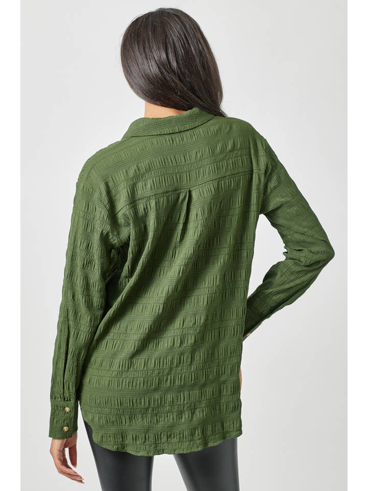 Mystree - Wholesale Button Down Shirt - Women's - 60209 Textured Button Down Shirt24