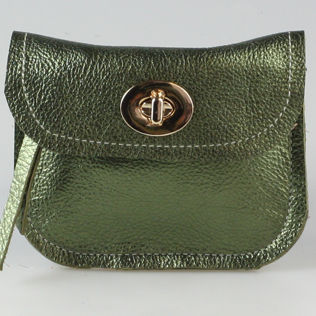 Zina Kao Exclusives - Wholesale Wallet - Women's - The Turnlock Metallic Leather Wallets: 3 sizes!7