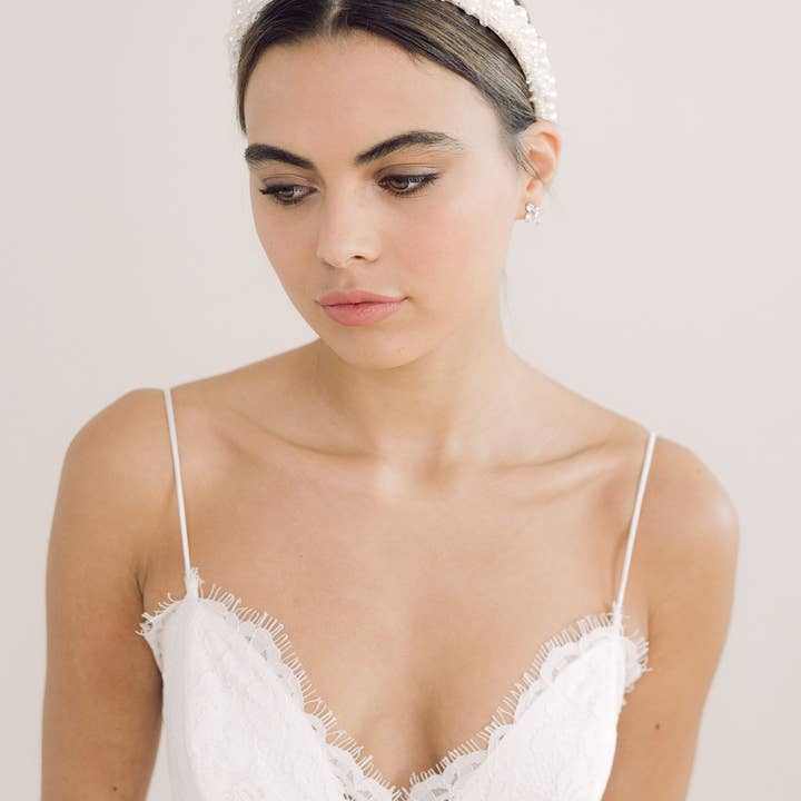 SERENITY // Pearl wedding headband, bridal hairband, pearl hair accessory, wedding hair accessory, bridal shower, hen party accessory for wholesale by Emilia Rae Jewellery