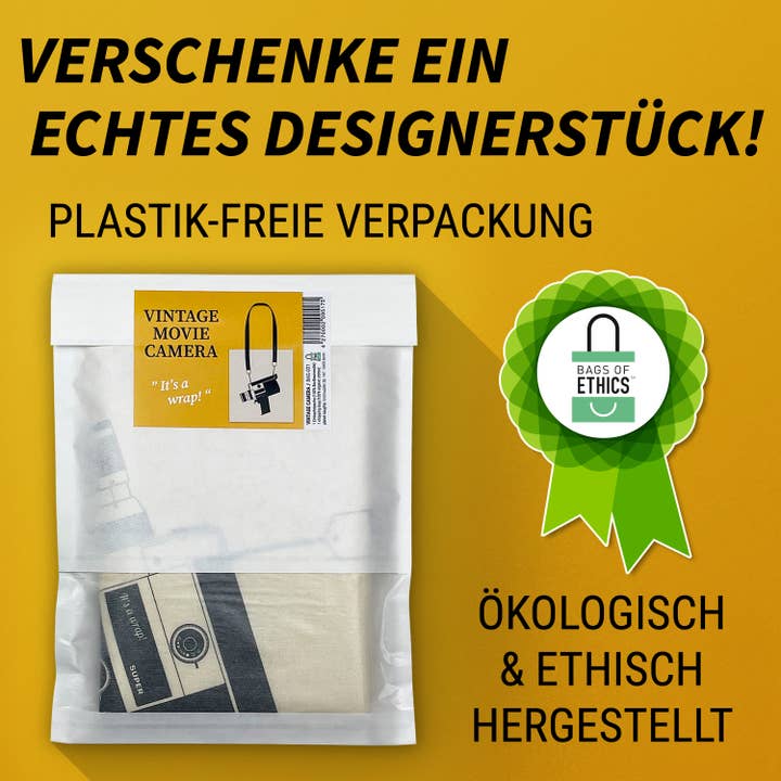 planet naughty - cheeky & funny gifts – Engroshandel Tote bag - Unisex – Super 8 jutesæk | gave til filmskabere og filmfans | retrodesign3