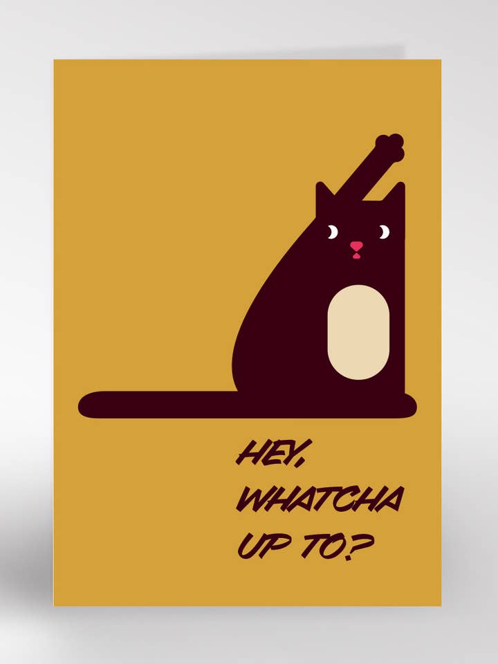 367 Hey Cat Card for wholesale by Dicky Bird