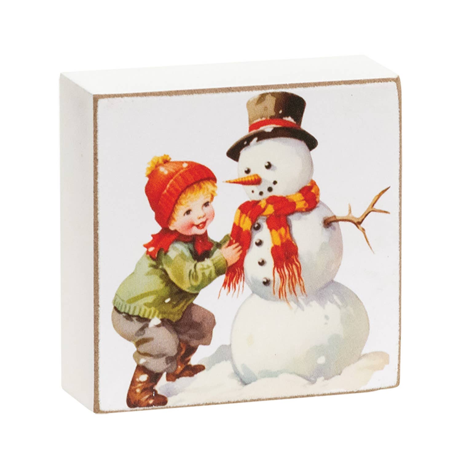 The Hearthside Collection – wholesale Dekorativt bordsobjekt – I Ängen 2" Fyrkantig Block - 4 Assorterade.1