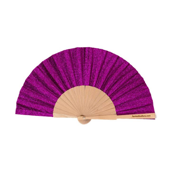 Pink glitzernder Fächer, 23 cm für den Großhandel von Fantastico Fans UK Limited