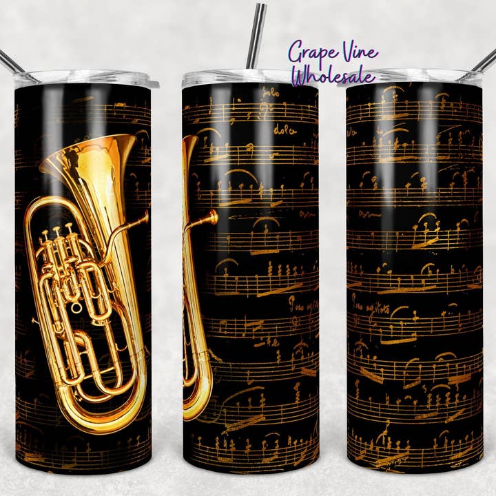 GrapeVineWholesale - Wholesale Insulated Mug/Tumbler - Tuba Tunes 20oz Tumbler