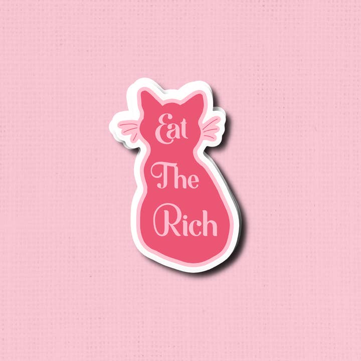Eat the Rich Sticker for wholesale by Thrifty and Nifty Goods