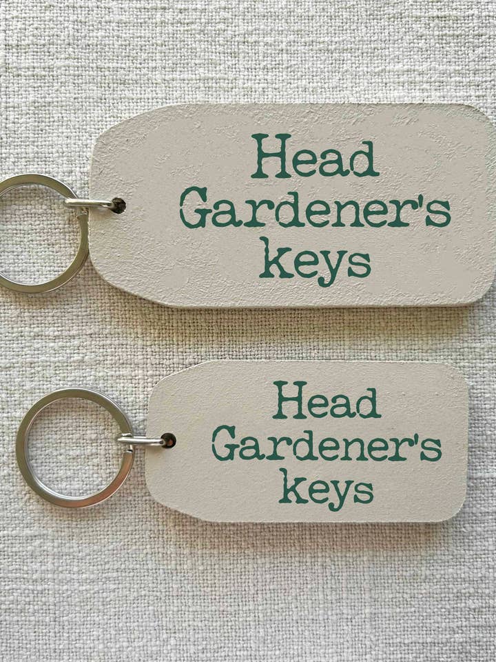Head Gardener's Keys - Wooden Key Tag for wholesale by THE WOODEN POSTCARD COMPANY