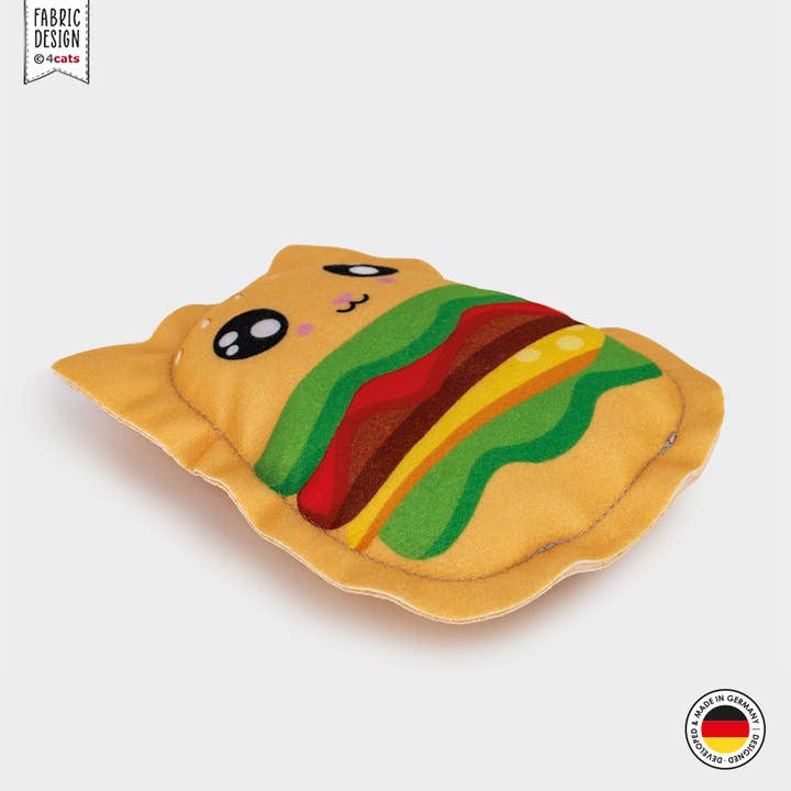 4cats Heimtierbedarf GmbH - Wholesale Pet Toy - Cat - 4cats Kawaii Food Collection - Burger Cat - 4 Pieces5