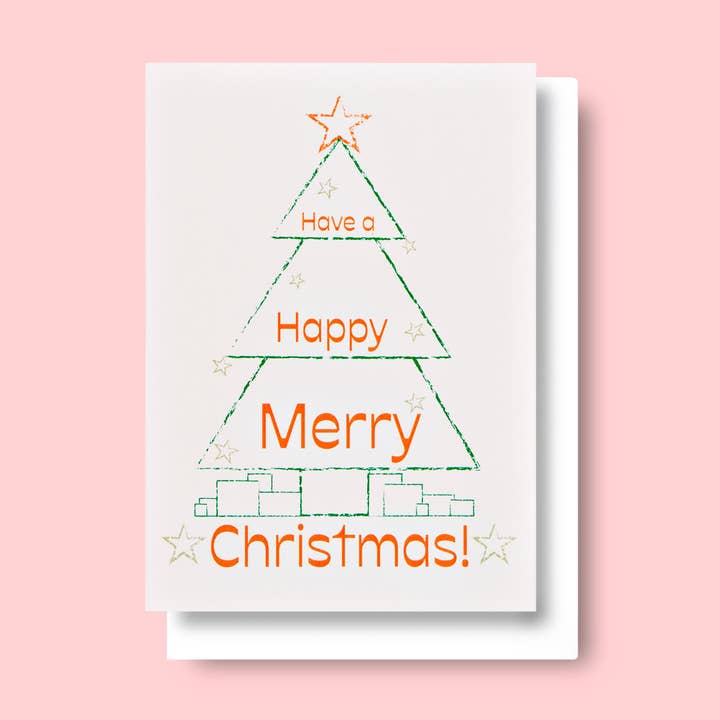 Merry Christmas Tree Card for wholesale by Good Thanks Paper