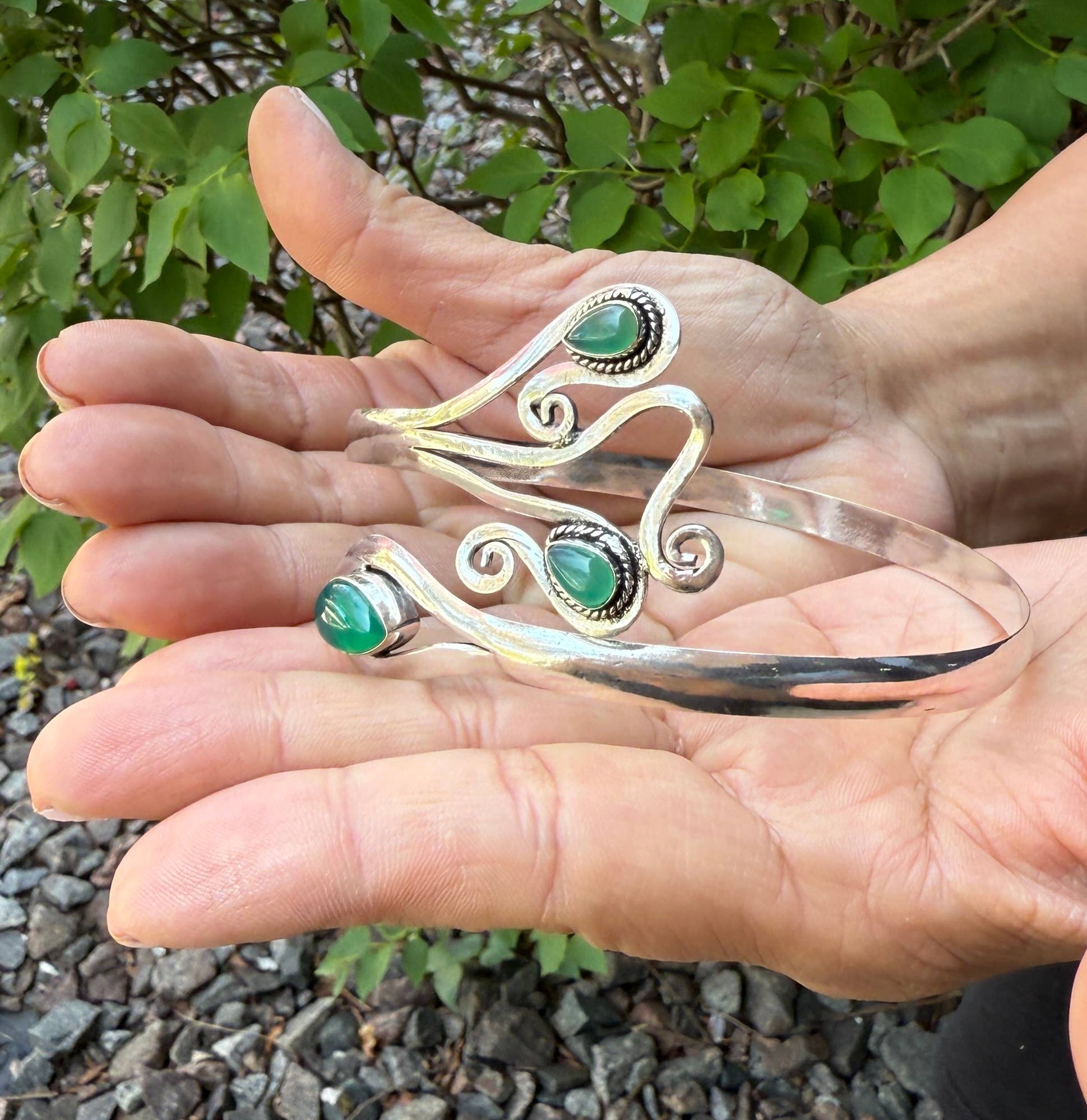 Lungta Imports - Wholesale Cuff Bracelet - Handcrafted Arm Cuff Bracelet Armlet Armband With Stones 20