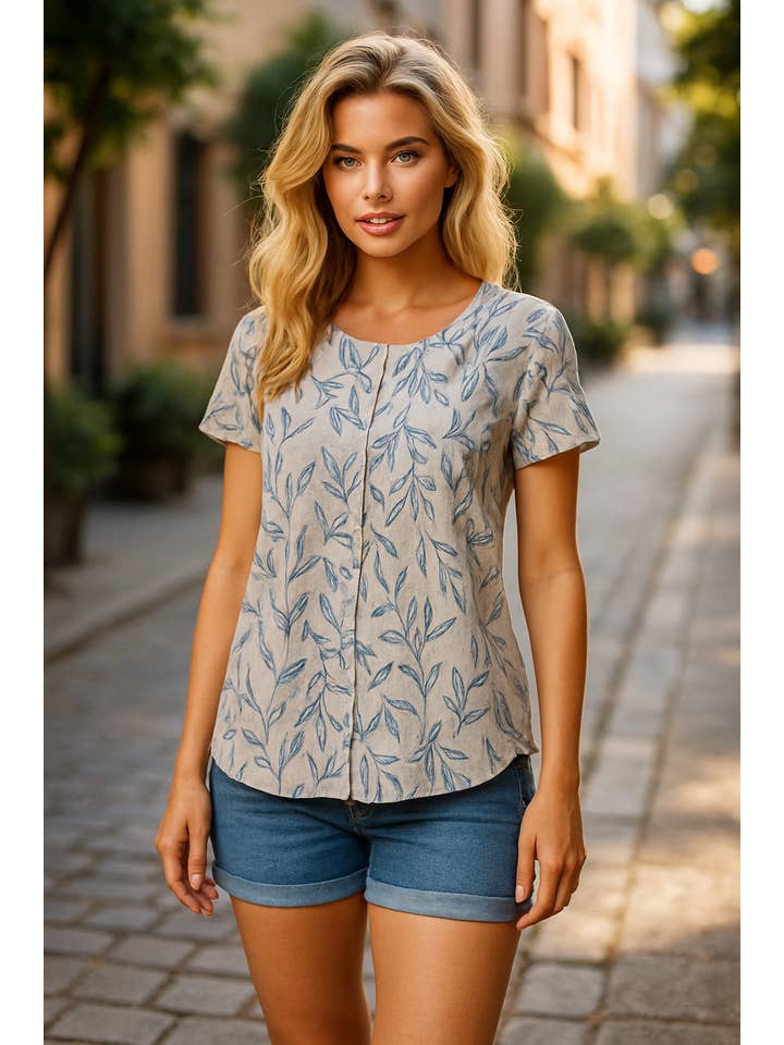 A Woman we Love - Wholesale Button Down Shirt - Women's - Pack of 20 Spring-Summer Blouses – Ultra-Lightweight Fabric 13