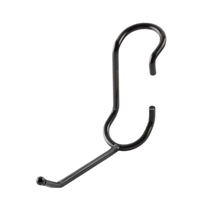 4 Inch All Purpose - 5 Pack - Black for wholesale by Shelf Pole Hooks