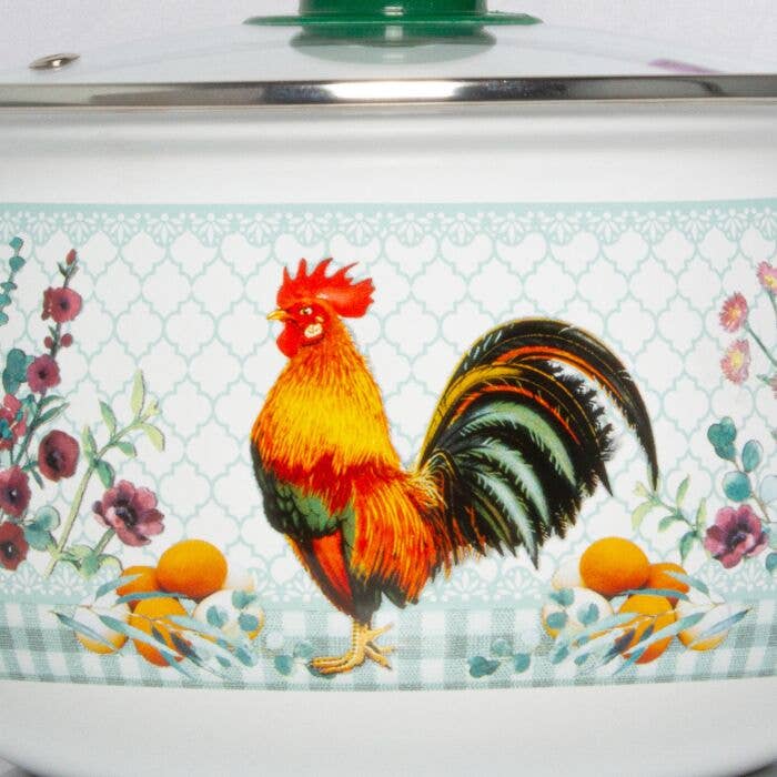 STP - Wholesale Cooking Pot - Golden Rooster Belly Deep Stock Pot with Glass Lid6
