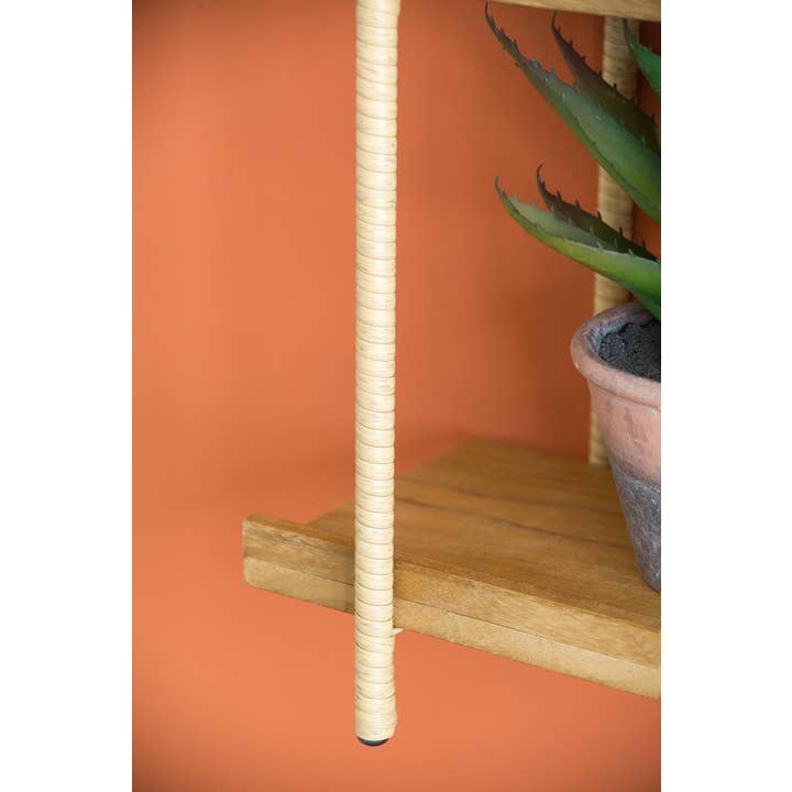 A&B Home Group Inc. - Wholesale Free-standing shelf - 36x10x20.5" Two Tiers Shelf - Brown1