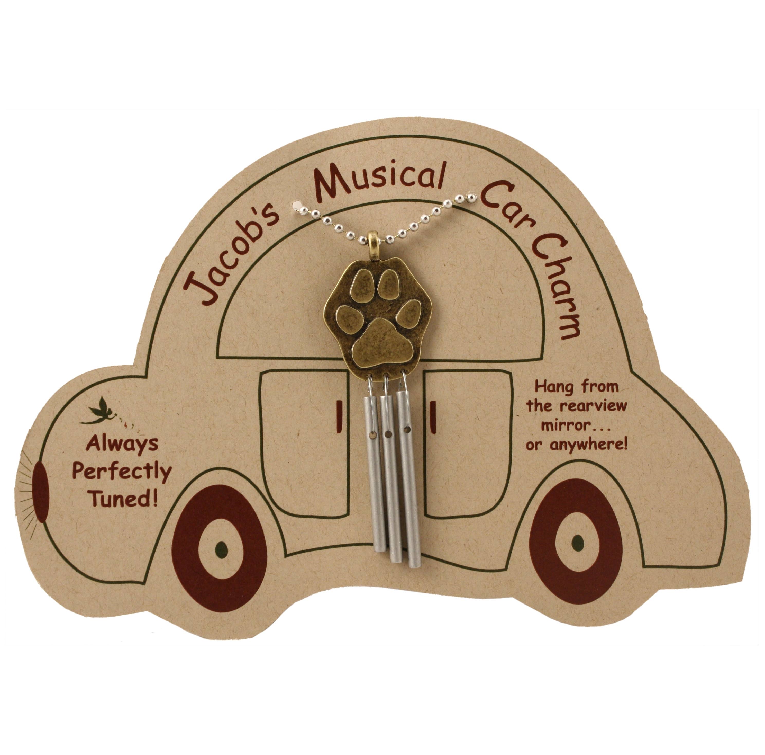 Jacob's Musical Chimes – Großhandel Rückspiegeldeko – Unisex – Jacob's Musical Auto Charm Chime, Pfotenabdruck3