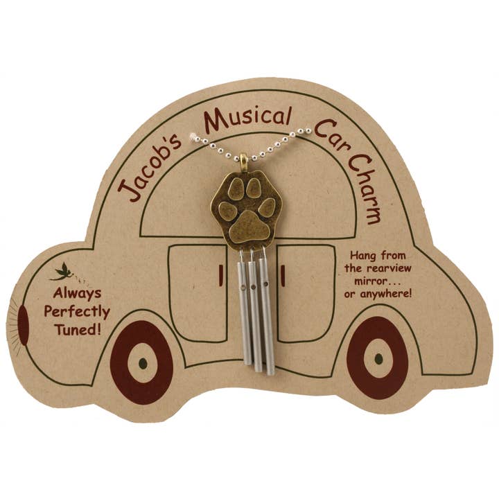 Jacob's Musical Chimes - Vente Breloque décorative pour voiture – unisexe - Jacob's Charm de voiture musicale Carillon imprimé patte3