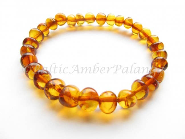 Baltic Amber Palanga - Wholesale Beaded Bracelet - Cognac Color Baltic Amber Bracelet