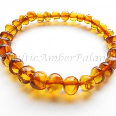 Cognac Color Baltic Amber Bracelet for wholesale by Baltic Amber Palanga
