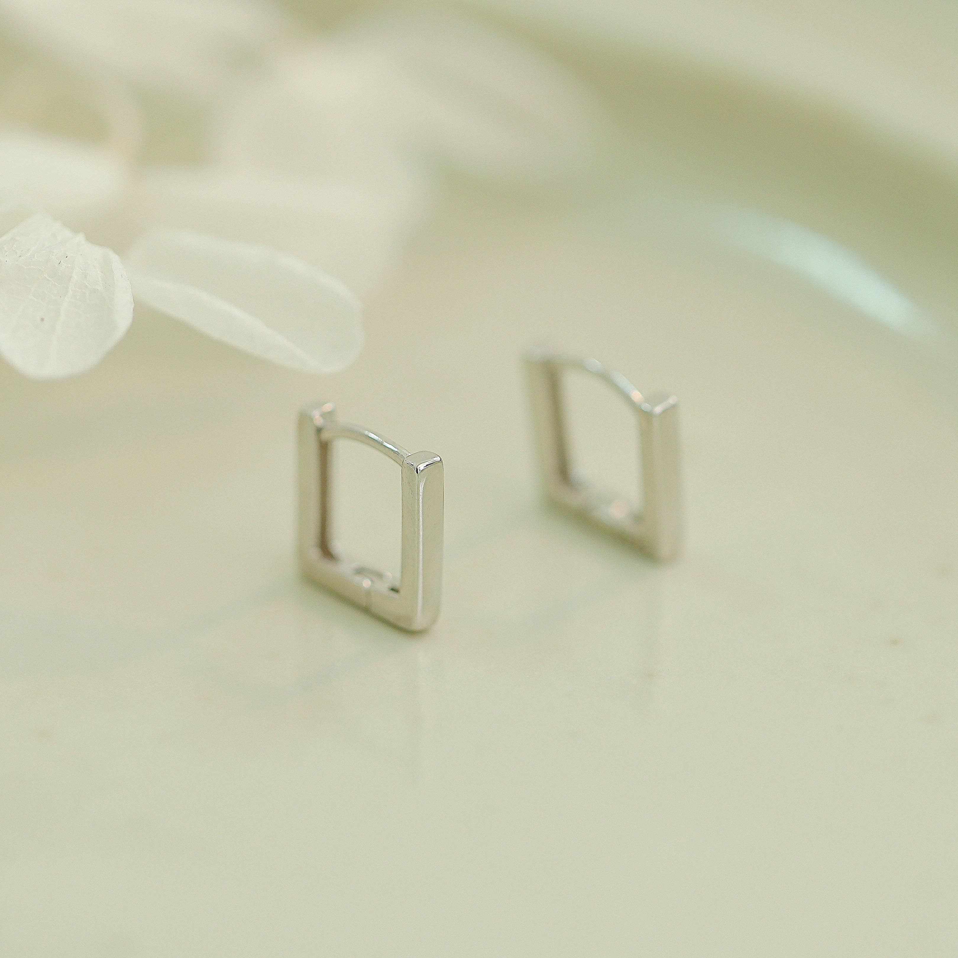 happyzzzsu - Wholesale Hoop Earrings - 925 Sterling Silver Square Hoop Earrings2