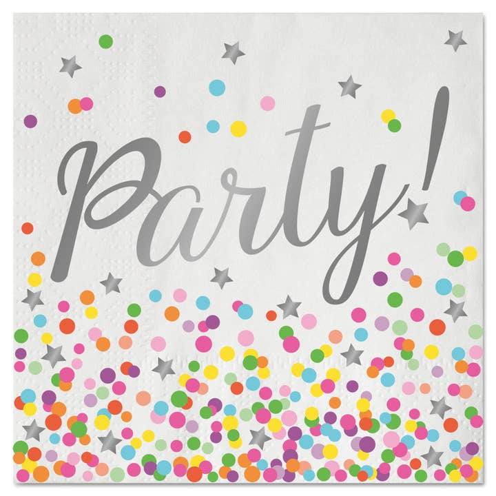 Tovaglioli Confetti Party 33x33 cm - 16 pezzi per la vendita all'ingrosso da parte di Folat BV