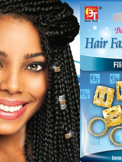 BRAID JEWELRY FLIGIREE TUBE-8 MM GOLD for wholesale by MI Hair Distribution