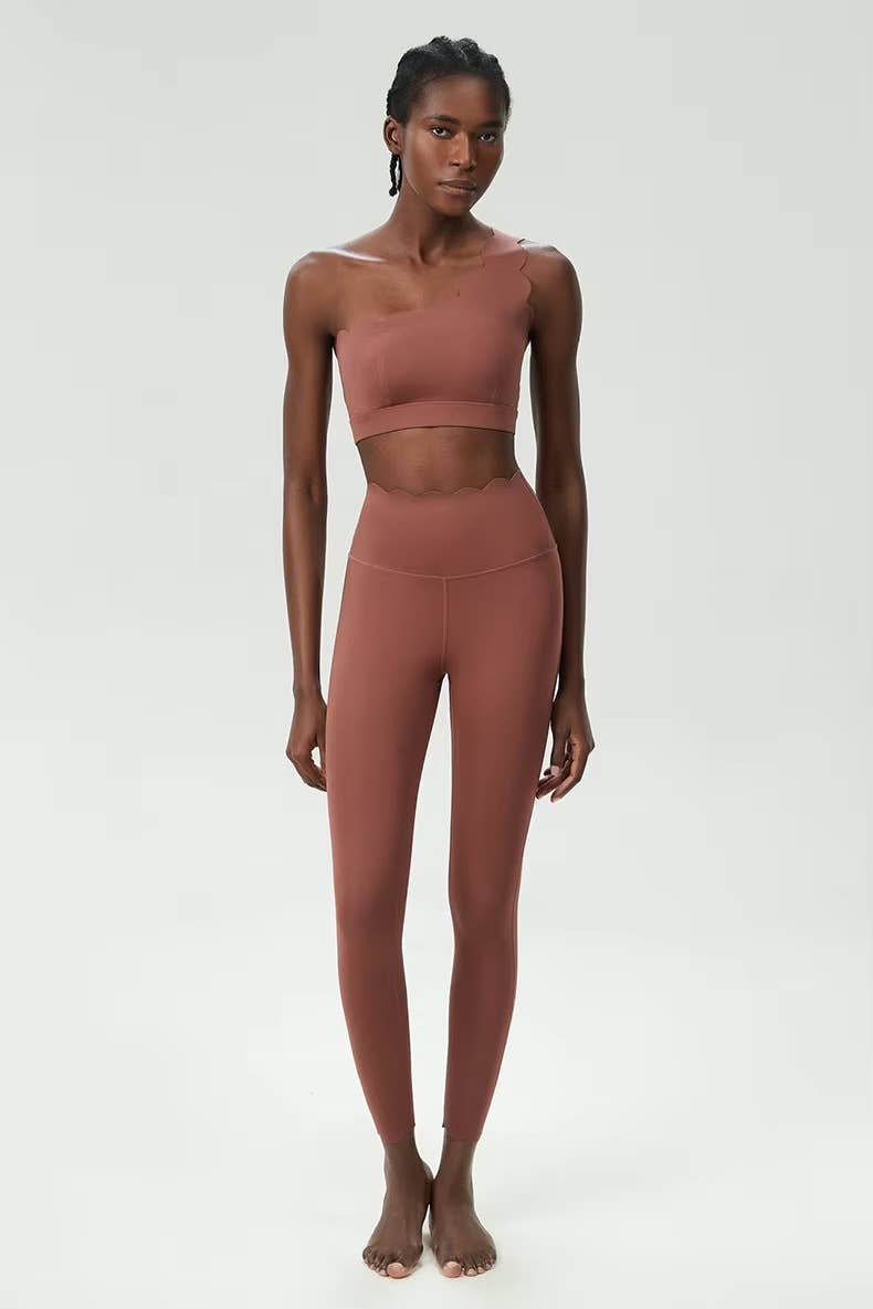 Belsize Activewear - Wholesale Activewear Set - Women's - Scallop Activewear Set Pilates, Yoga & Gym Outfit3