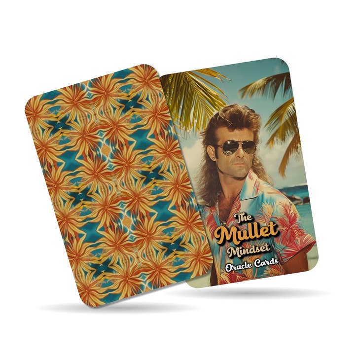 Ibiza Tarot USA - Wholesale Tarot Cards - The Mullet Mindset - 80's Oracle Cards - 22 Cards - Novelty Gift1